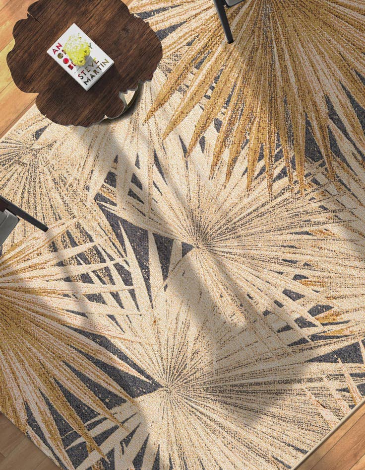 Detail image of 5' x 8'  Washable Botanical Indoor / Outdoor Rug
