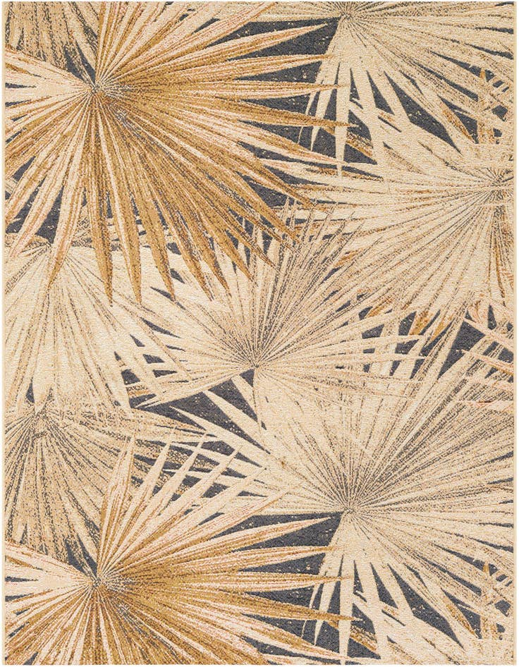 Detail image of 5' x 8' Easy-Clean Botanical Indoor / Outdoor Rug