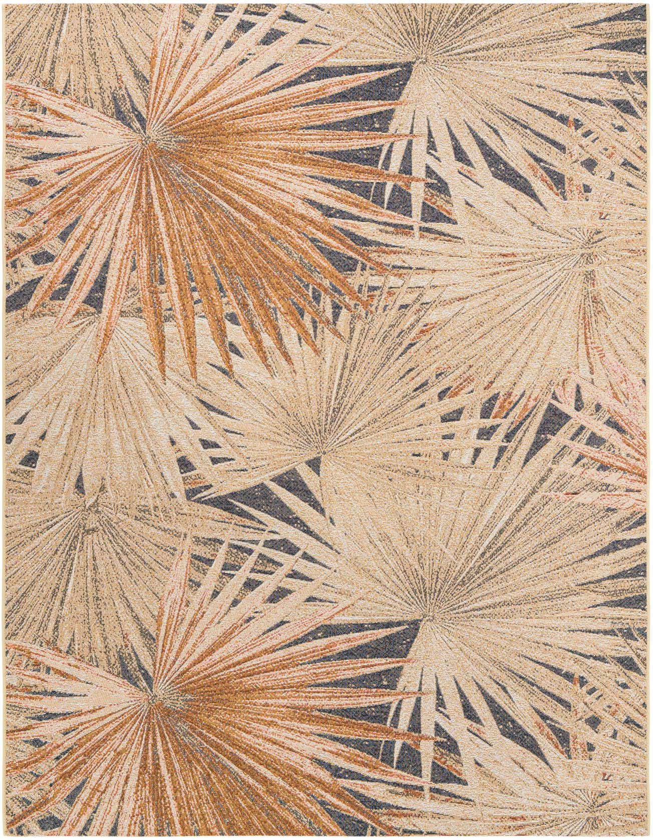 6' x 9' Easy-Clean Botanical Indoor / Outdoor Rug