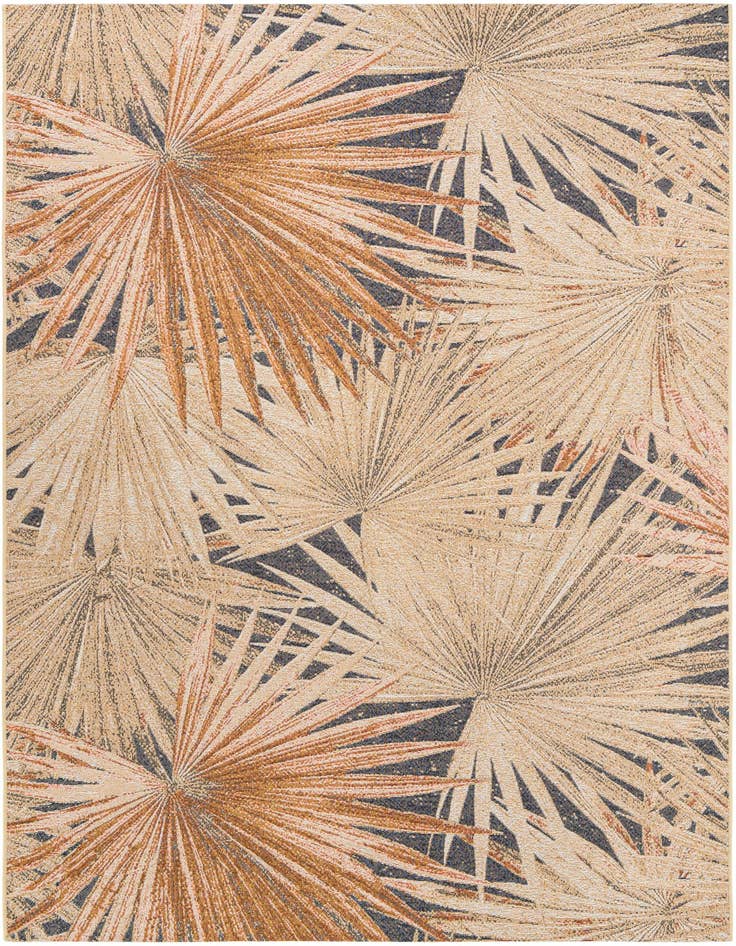 Detail image of 6' x 9' Easy-Clean Botanical Indoor / Outdoor Rug