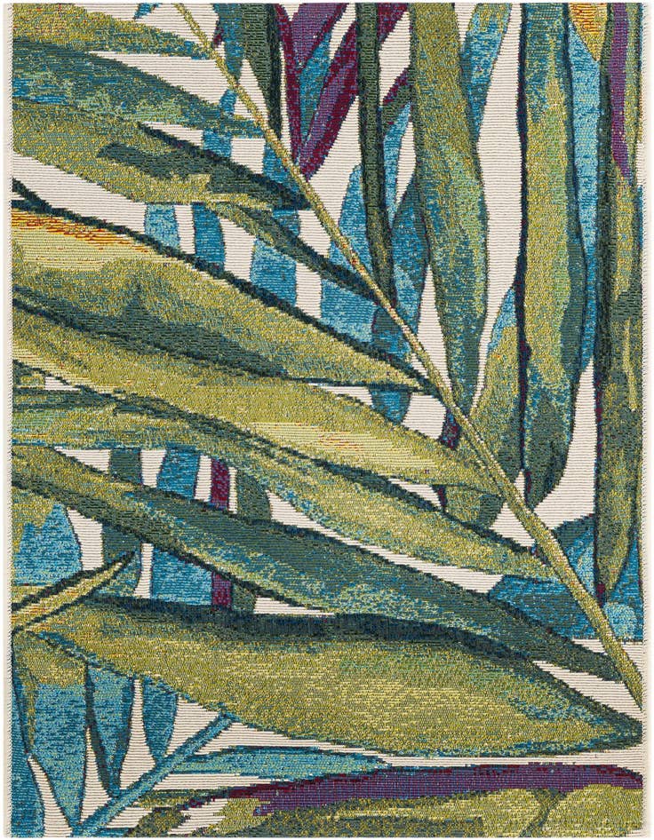 Detail image of 2' x 3' Easy-Clean Botanical Indoor / Outdoor Rug