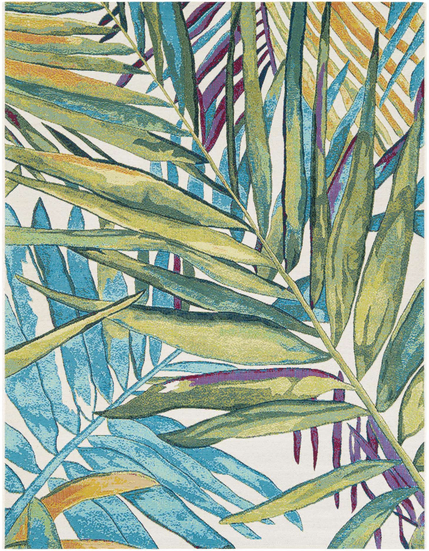 5' x 7' Easy-Clean Botanical Indoor / Outdoor Rug