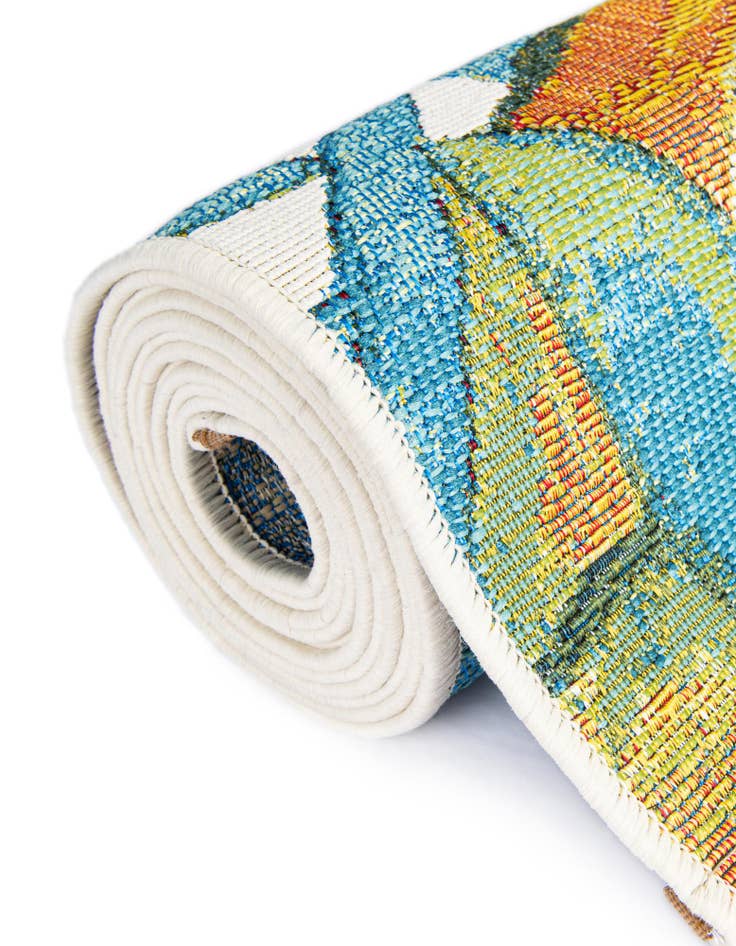 Detail image of 9' x 12'  Washable Botanical Indoor / Outdoor Rug