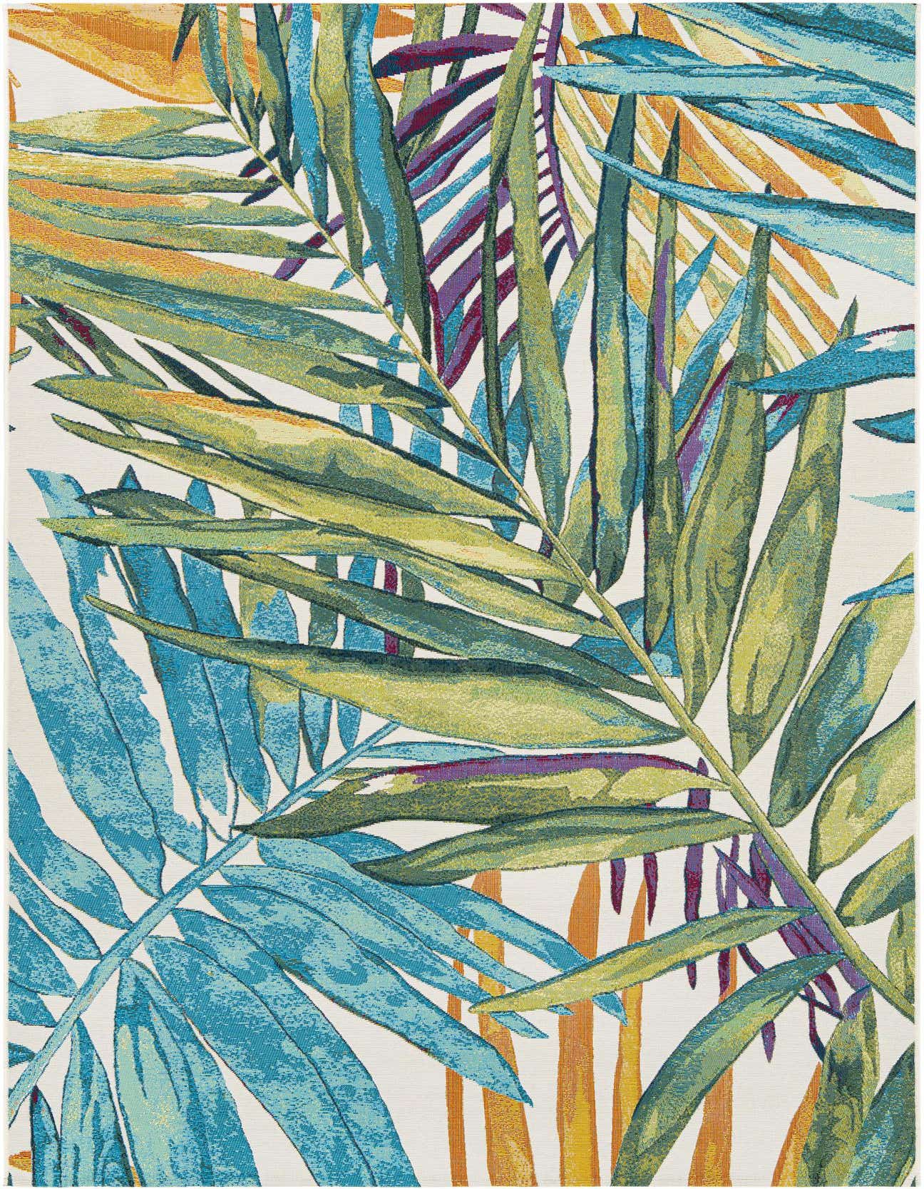 6' x 9' Easy-Clean Botanical Indoor / Outdoor Rug