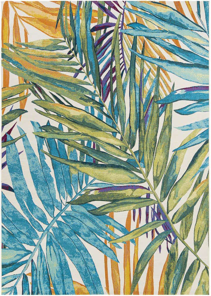 7' 10 x 10' Easy-Clean Botanical Indoor / Outdoor Rug