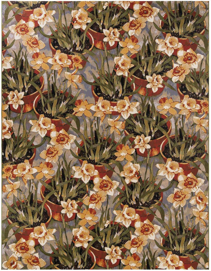 Detail image of 10' x 14' 2 Easy-Clean Botanical Indoor / Outdoor Rug