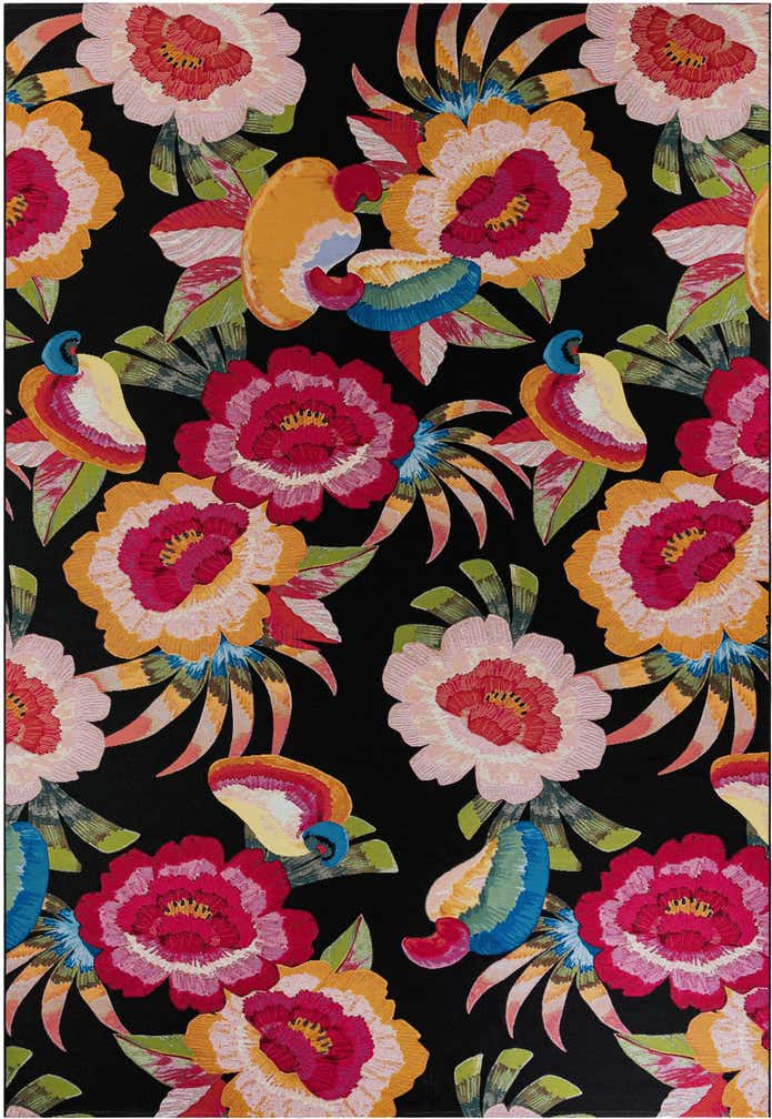 10' x 14' Easy-Clean Botanical Indoor / Outdoor Rug
