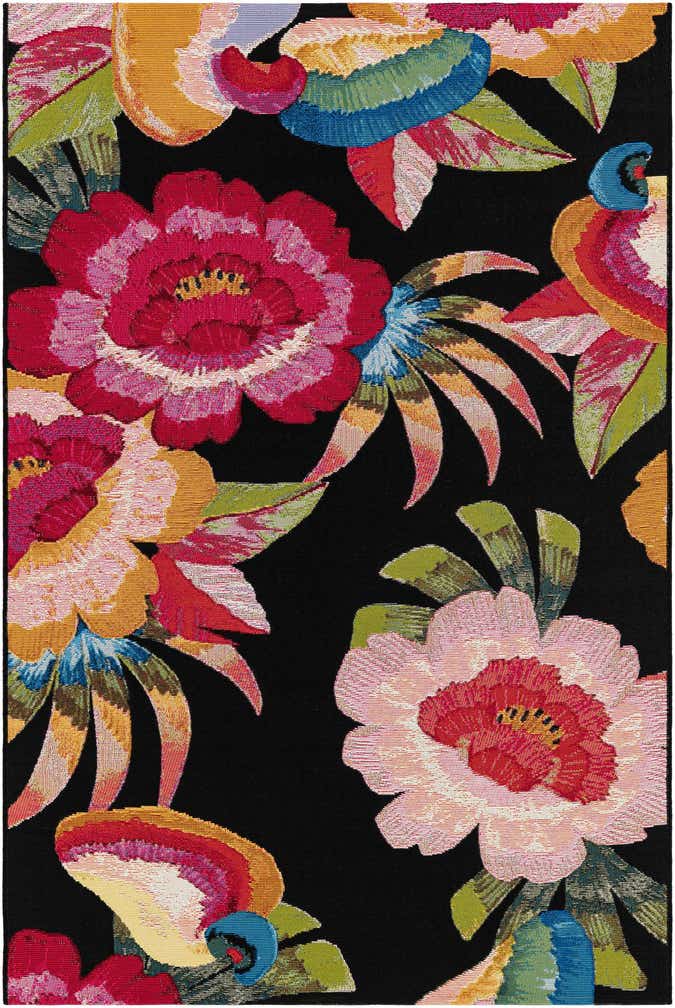 4' x 6' Easy-Clean Botanical Indoor / Outdoor Rug