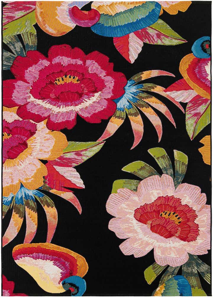 5' x 8' Easy-Clean Botanical Indoor / Outdoor Rug