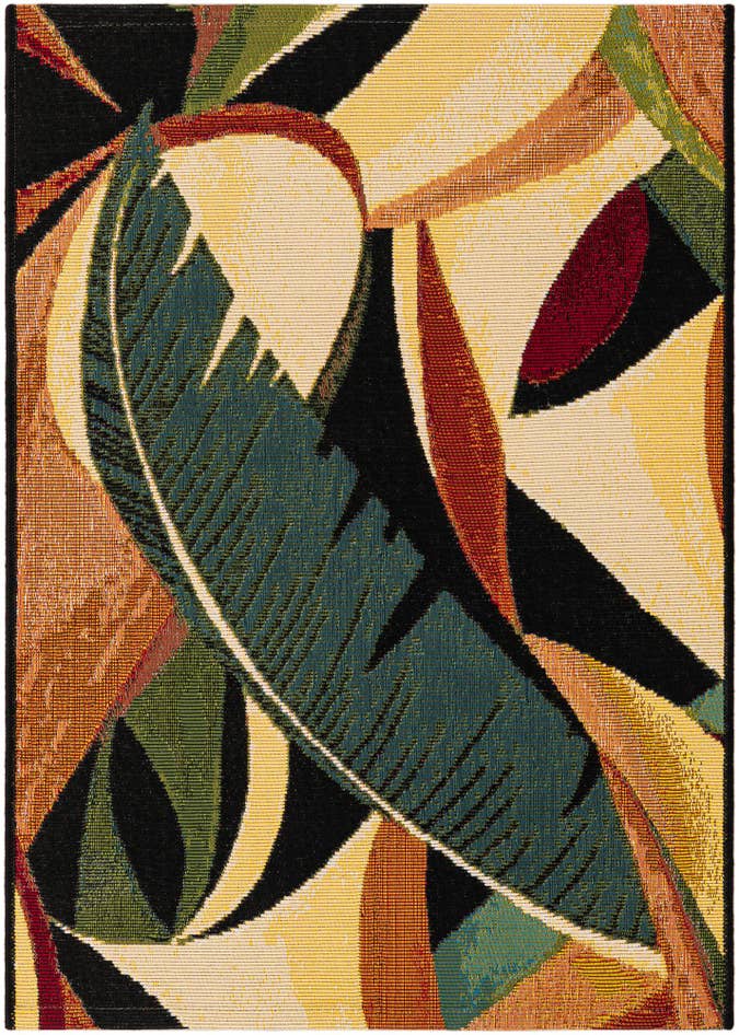 Detail image of 2' x 3' Easy-Clean Botanical Indoor / Outdoor Rug