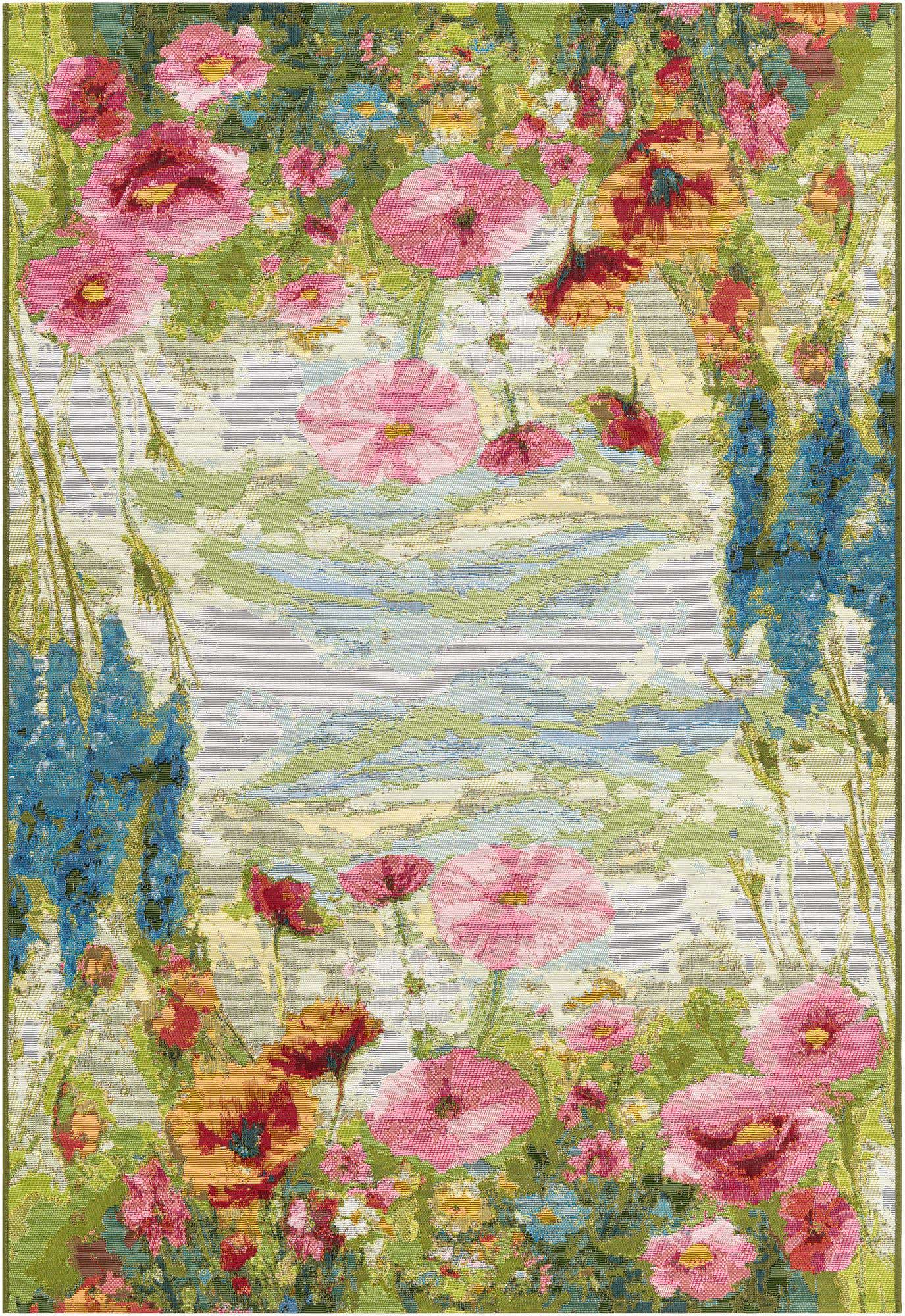 4' x 6' Easy-Clean Botanical Indoor / Outdoor Rug