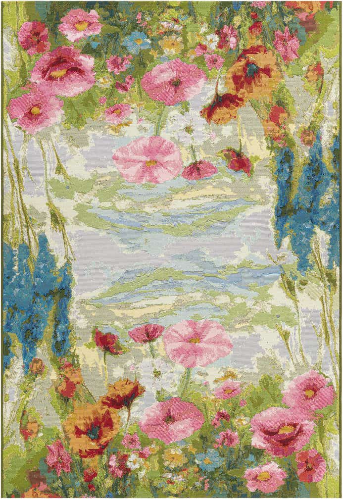 4' x 6' Easy-Clean Botanical Indoor / Outdoor Rug
