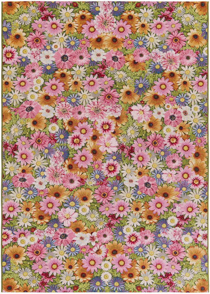 5' x 8' Easy-Clean Botanical Indoor / Outdoor Rug