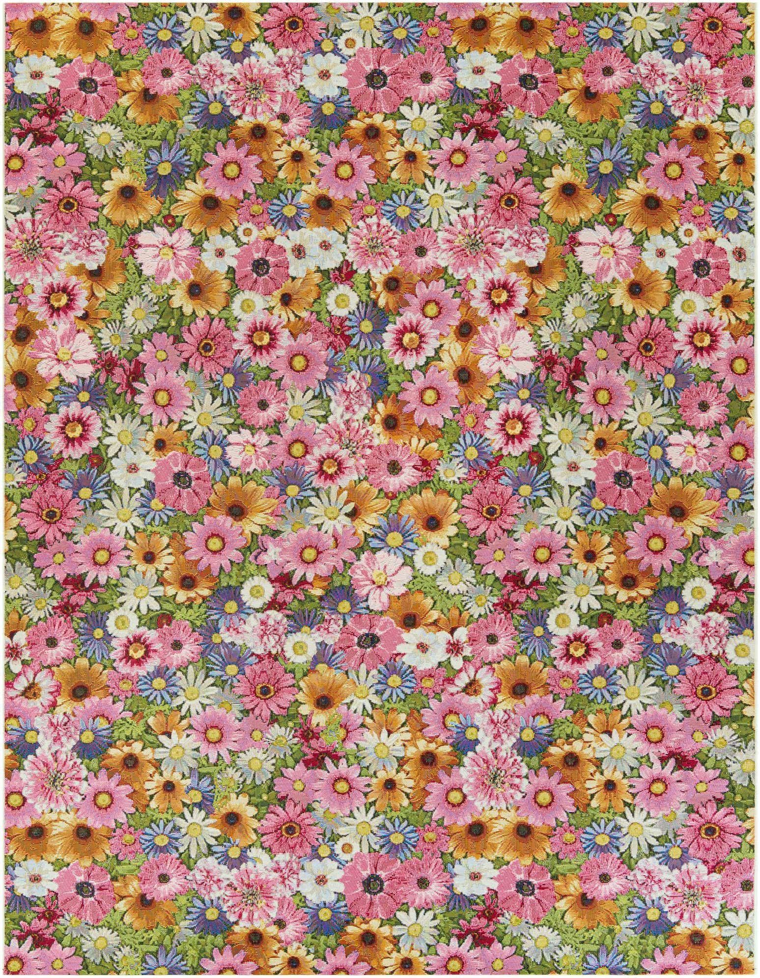 8' x 10' Easy-Clean Botanical Indoor / Outdoor Rug