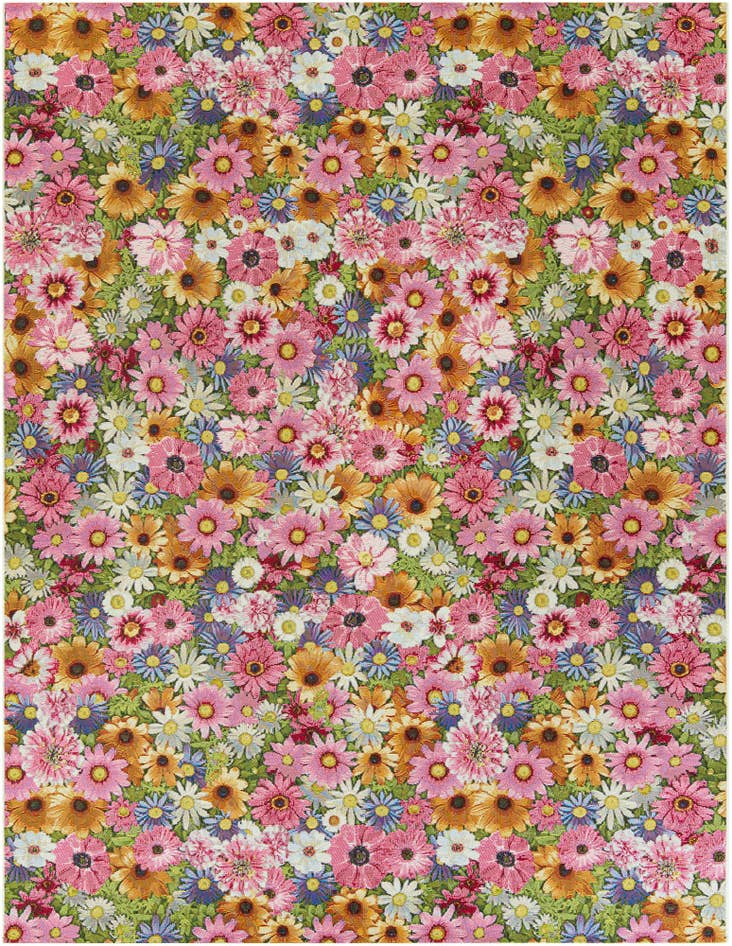 Detail image of 8' x 10' Easy-Clean Botanical Indoor / Outdoor Rug