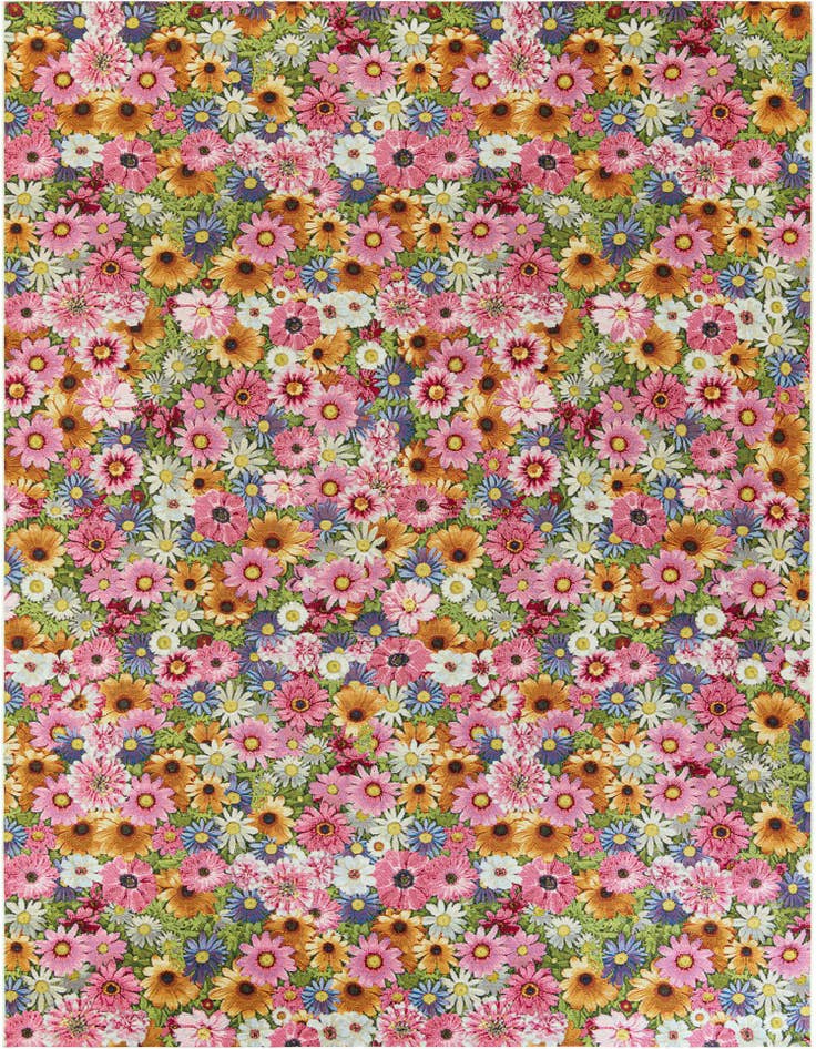 Detail image of 9' x 12' Easy-Clean Botanical Indoor / Outdoor Rug