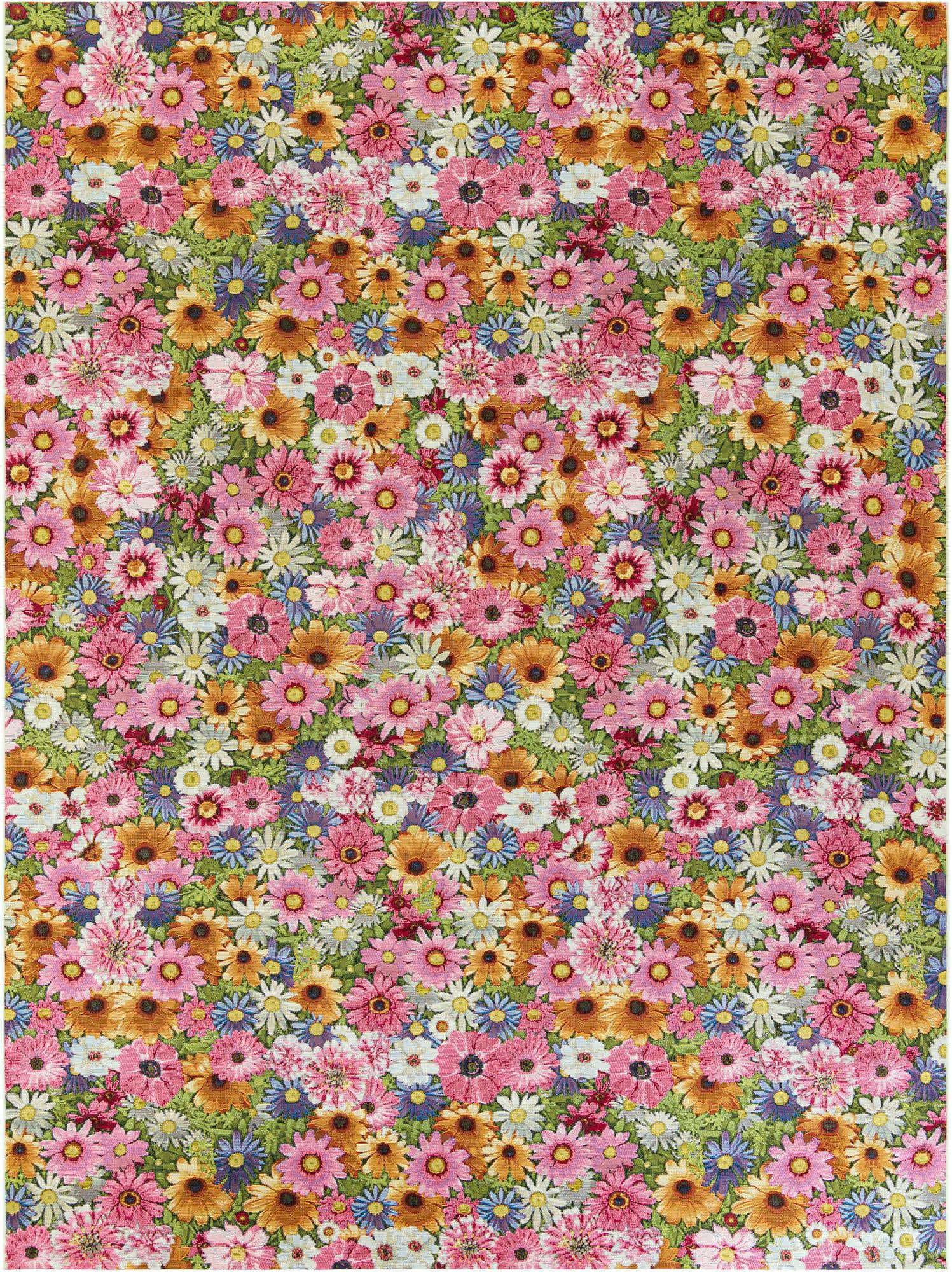 9' x 12' Easy-Clean Botanical Indoor / Outdoor Rug