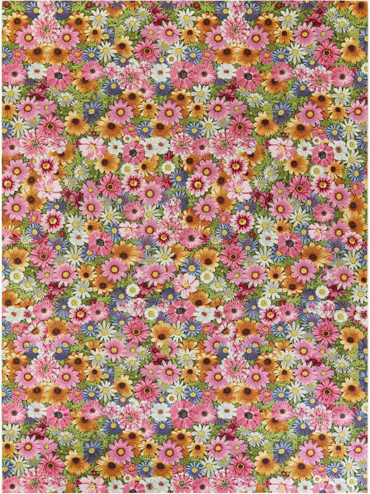9' x 12' Easy-Clean Botanical Indoor / Outdoor Rug