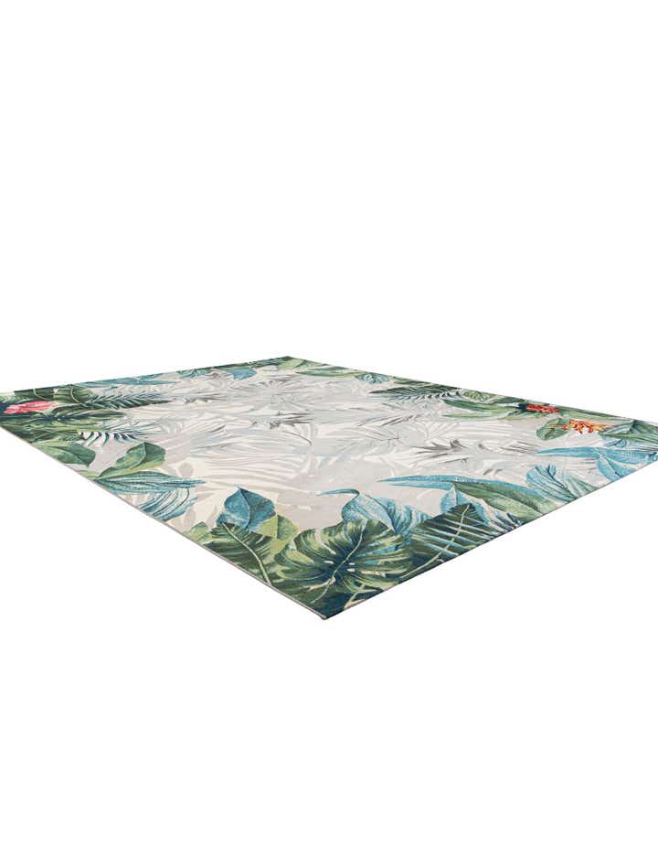 10' x 13' Easy-Clean Botanical Indoor / Outdoor Rug