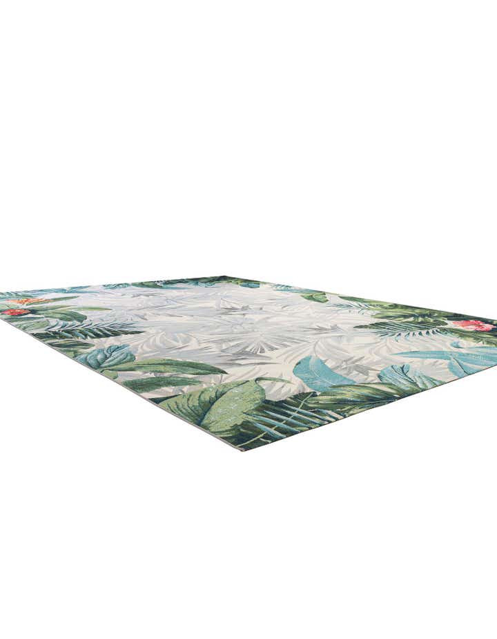10' x 13' Easy-Clean Botanical Indoor / Outdoor Rug