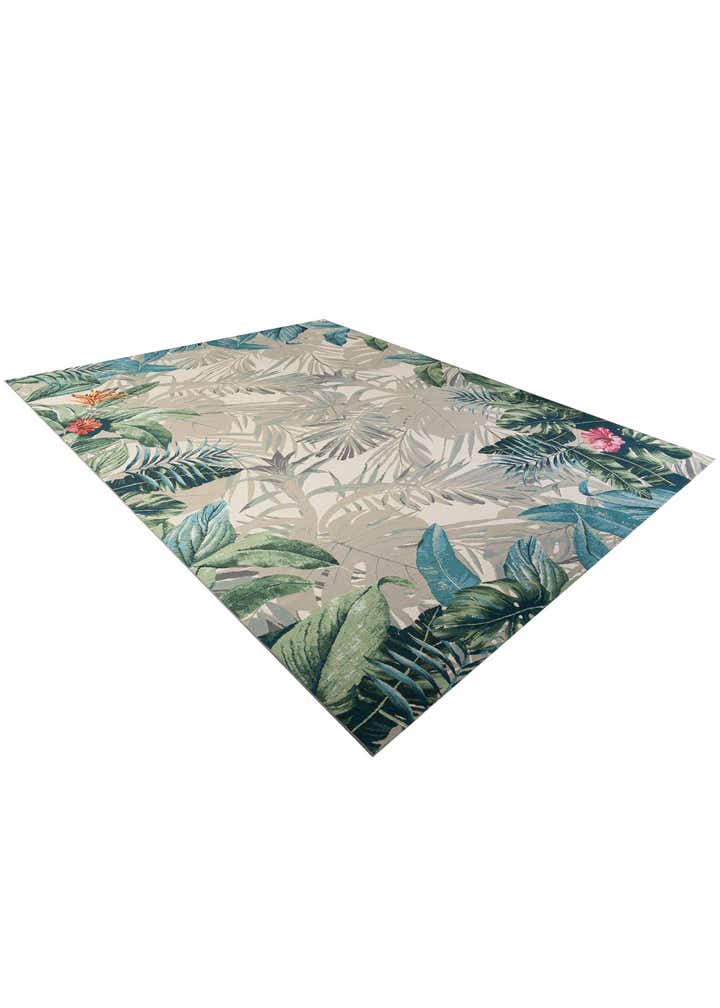 12' x 16' Easy-Clean Botanical Indoor / Outdoor Rug