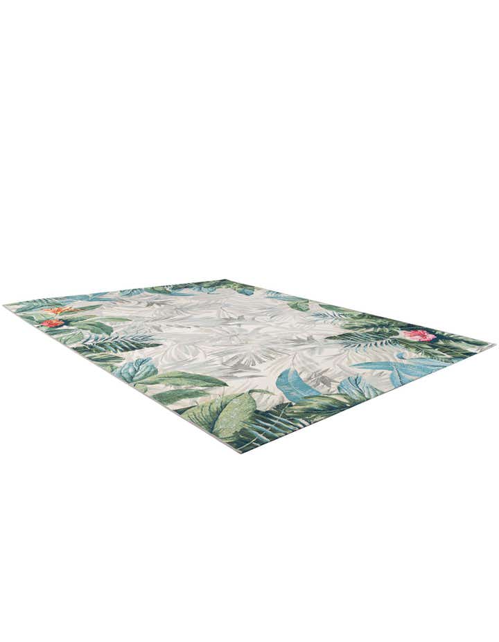 9' x 12' Easy-Clean Botanical Indoor / Outdoor Rug