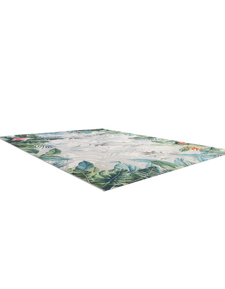 9' x 12' Easy-Clean Botanical Indoor / Outdoor Rug