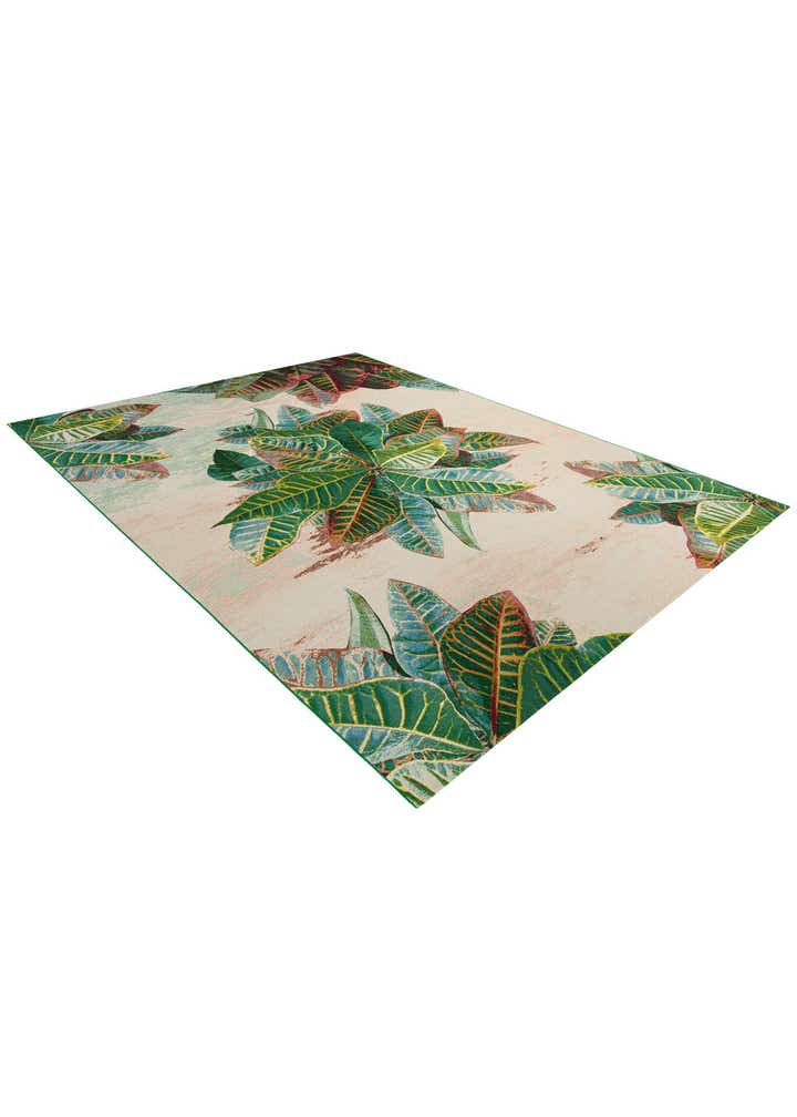 10' x 13' Easy-Clean Botanical Indoor / Outdoor Rug