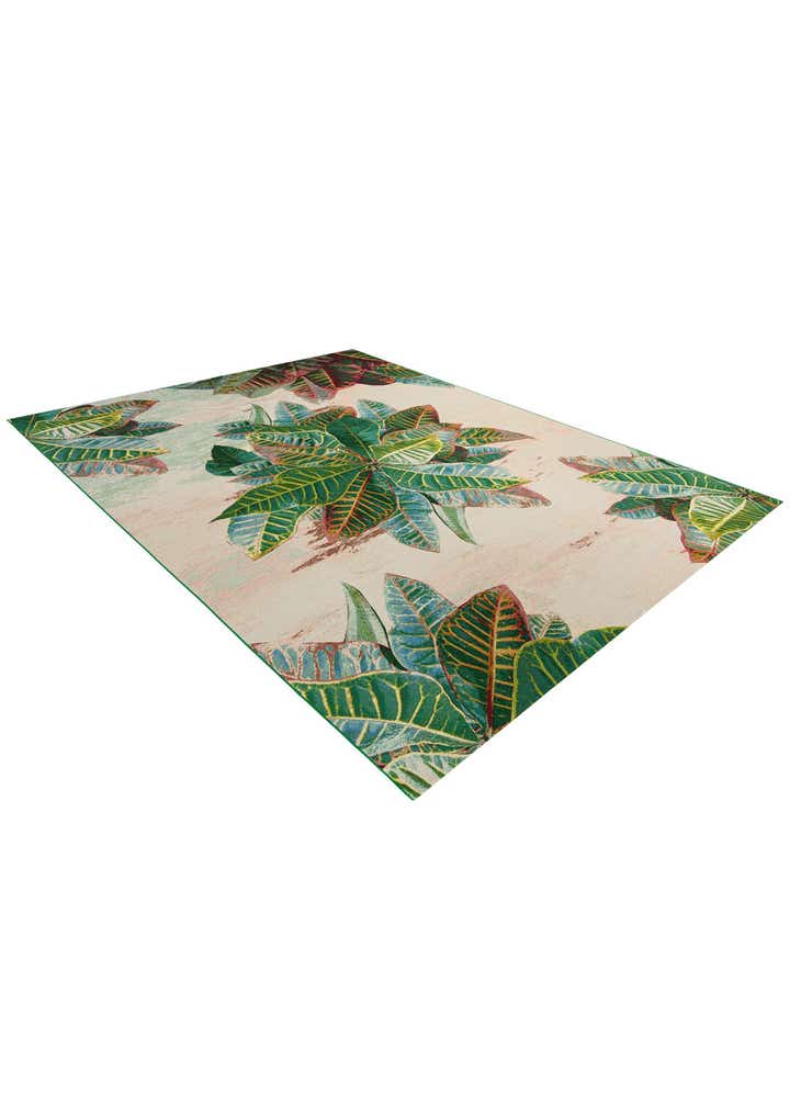 10' x 13' Easy-Clean Botanical Indoor / Outdoor Rug
