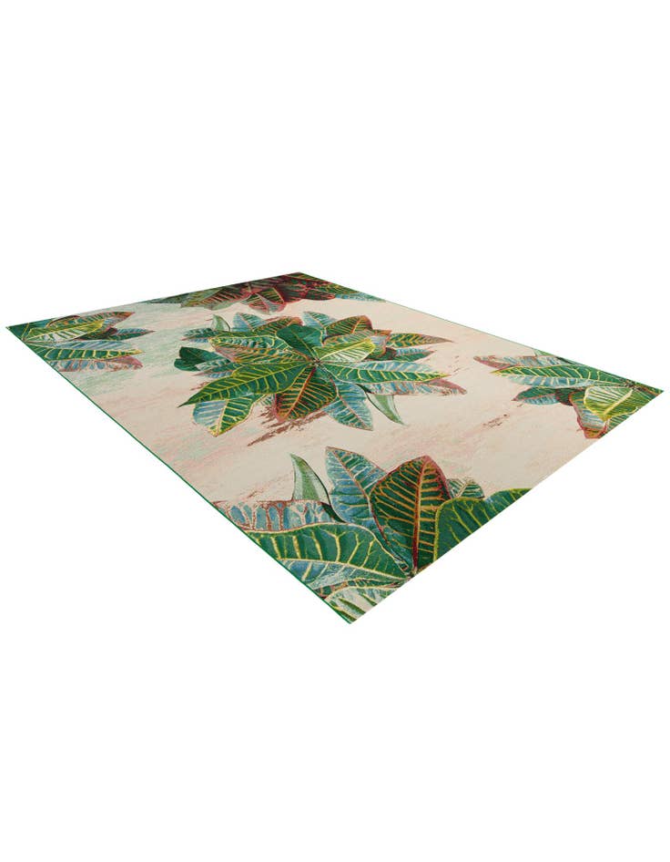 Detail image of 10' x 13' Easy-Clean Botanical Indoor / Outdoor Rug
