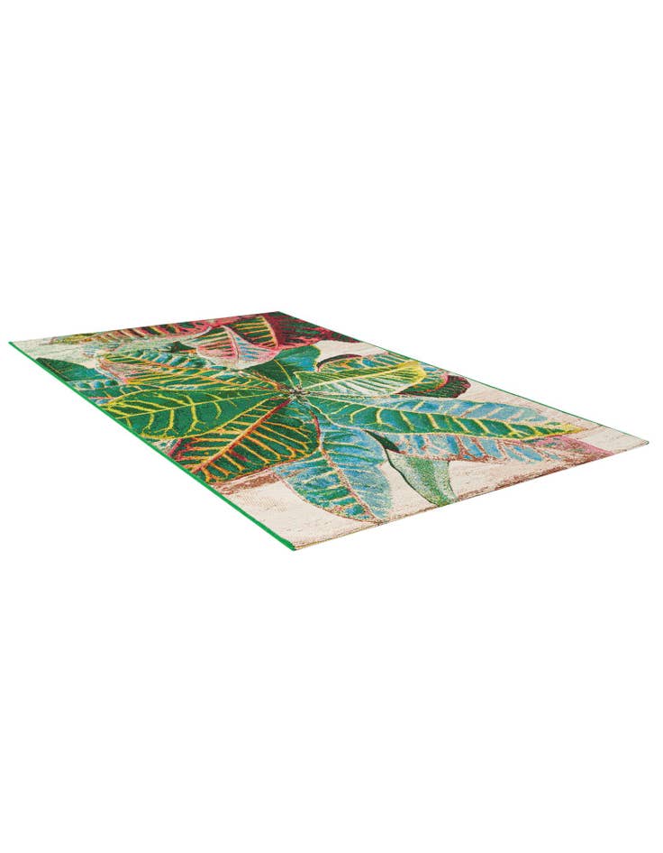 Detail image of 3' 3 x 5' 3 Easy-Clean Botanical Indoor / Outdoor Rug