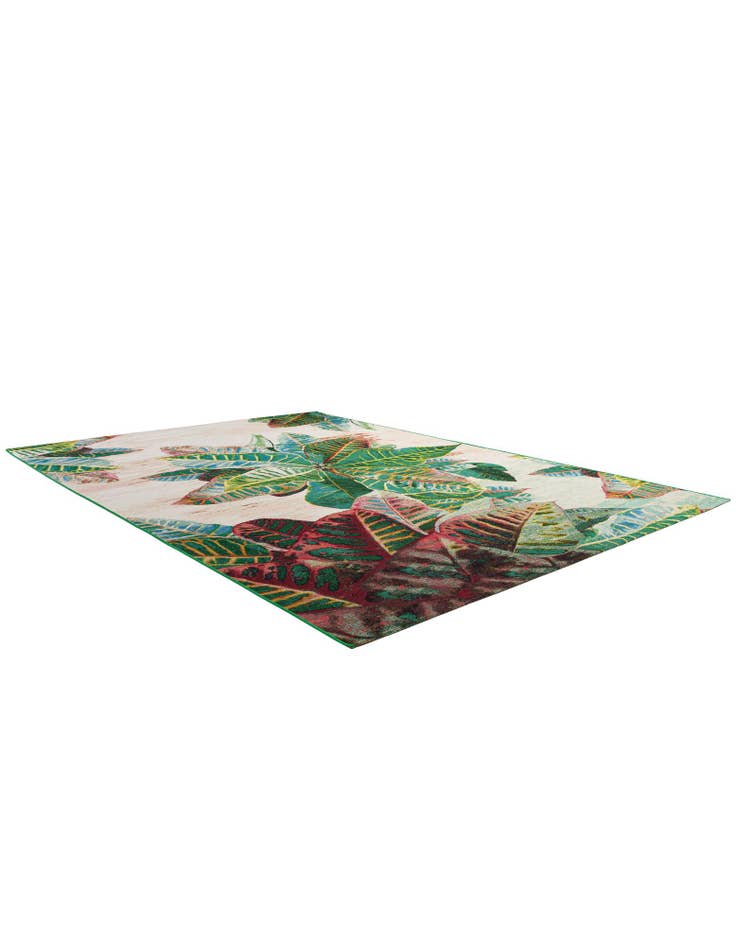 Detail image of 7' 10 x 11' Easy-Clean Botanical Indoor / Outdoor Rug