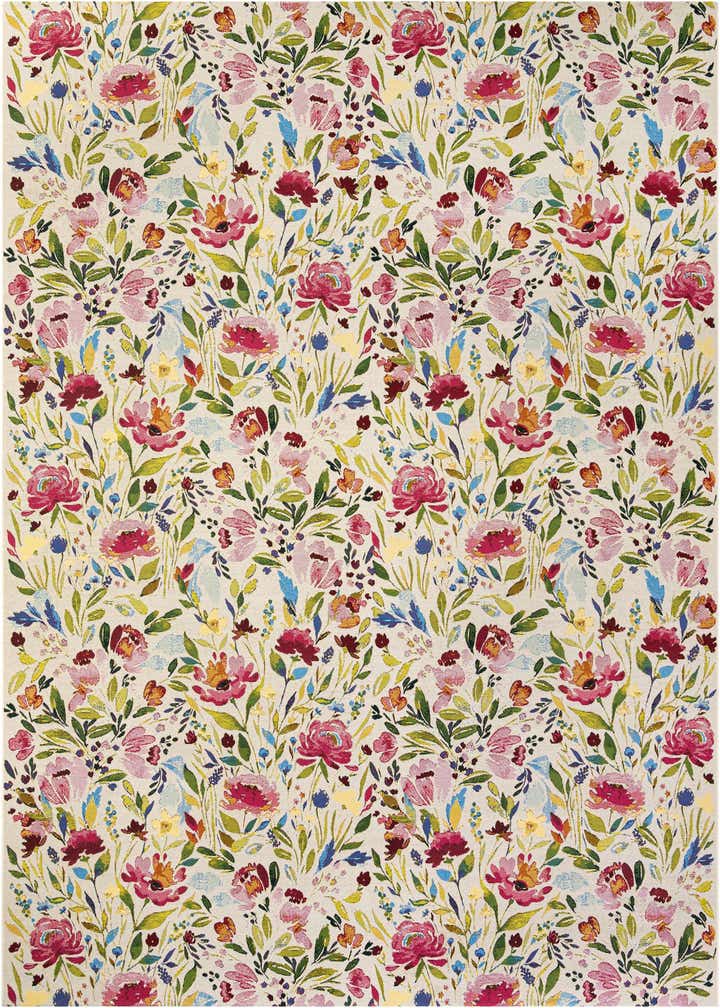 10' x 13' Easy-Clean Botanical Indoor / Outdoor Rug