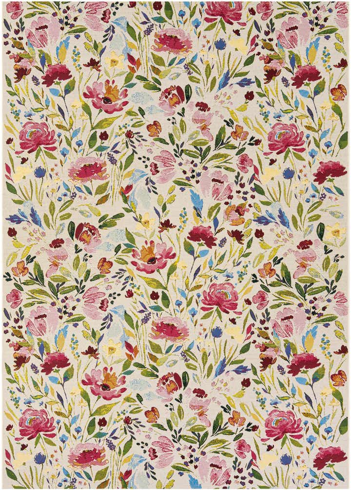 7' x 10' Easy-Clean Botanical Indoor / Outdoor Rug