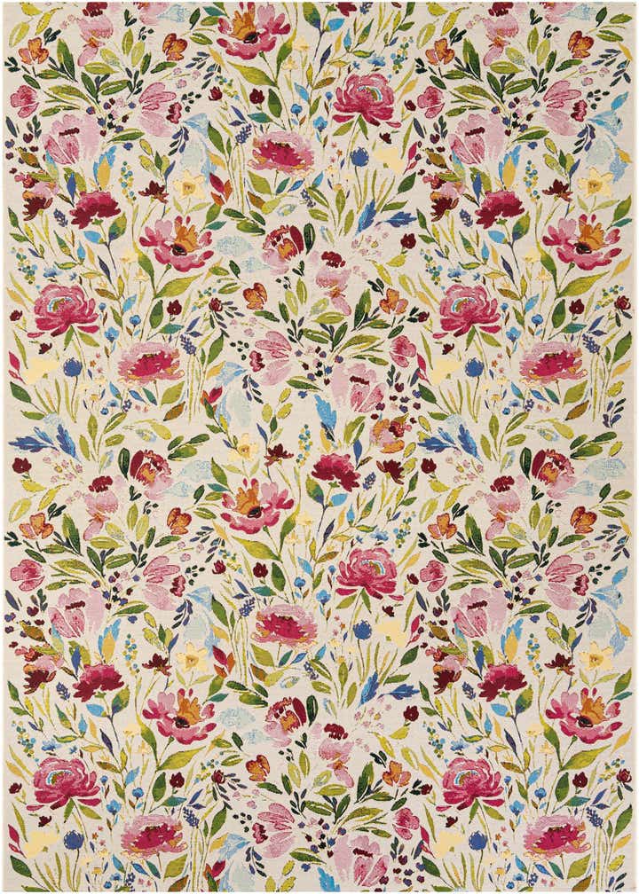 7' 10 x 11' Easy-Clean Botanical Indoor / Outdoor Rug