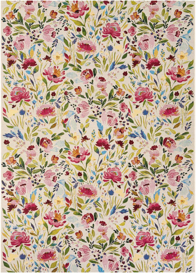 Detail image of 7' 10 x 11' Easy-Clean Botanical Indoor / Outdoor Rug