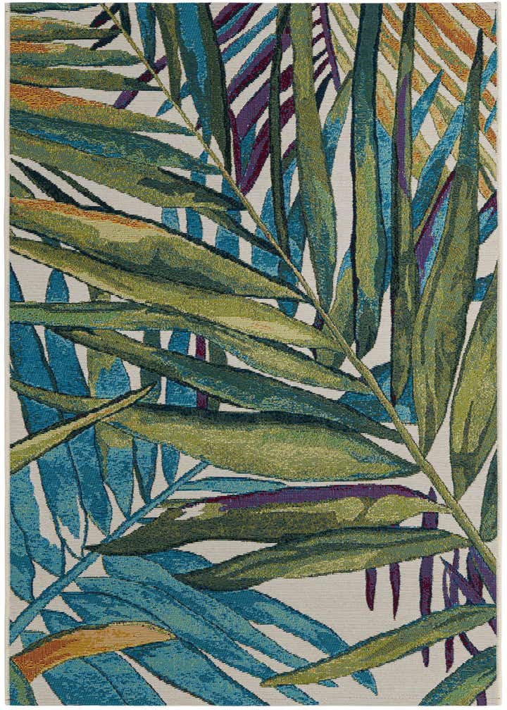 3' 3 x 5' 3 Easy-Clean Botanical Indoor / Outdoor Rug