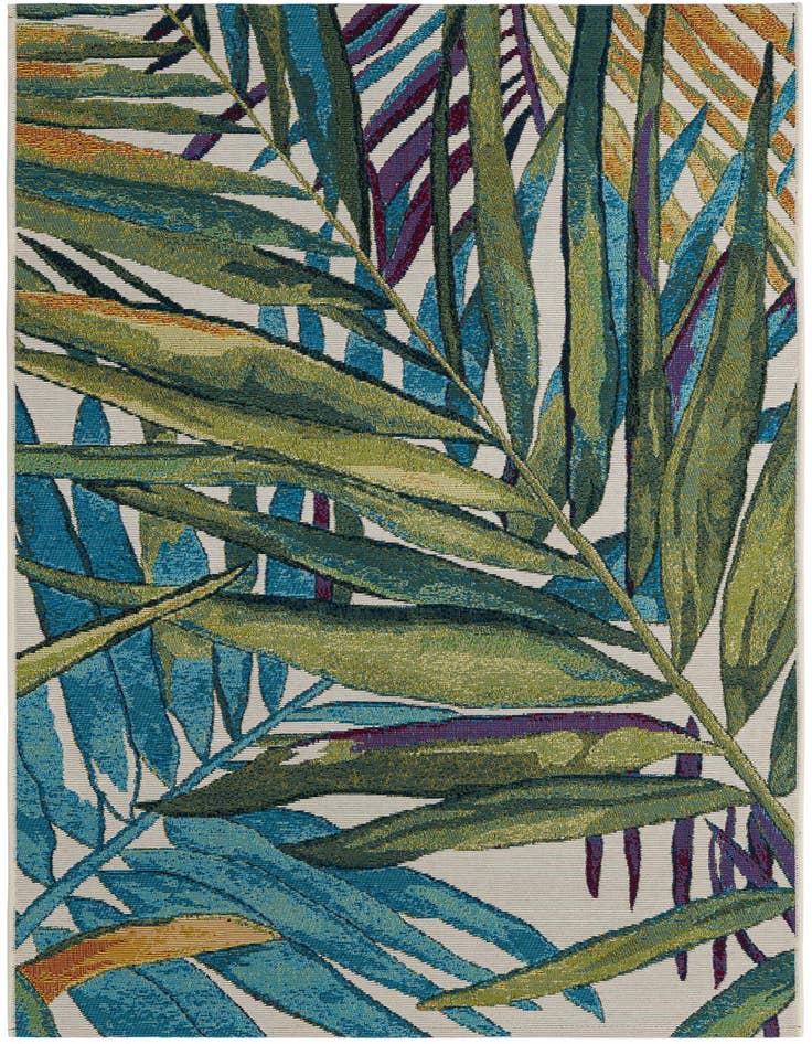 Detail image of 3' 3 x 5' 3 Easy-Clean Botanical Indoor / Outdoor Rug