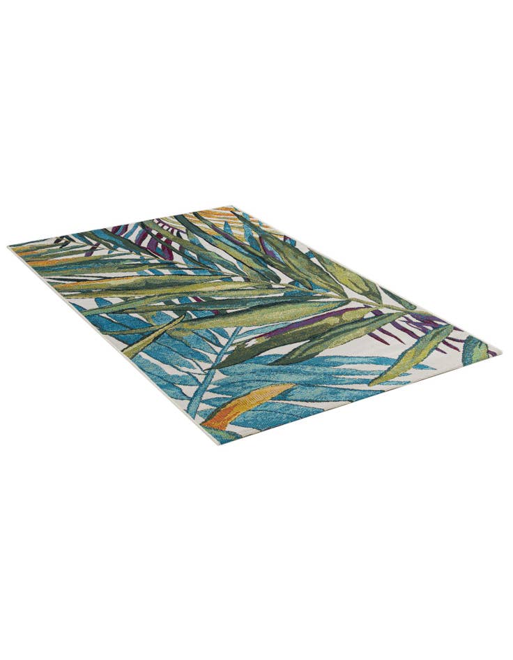 Detail image of 3' 3 x 5' 3  Washable Botanical Indoor / Outdoor Rug