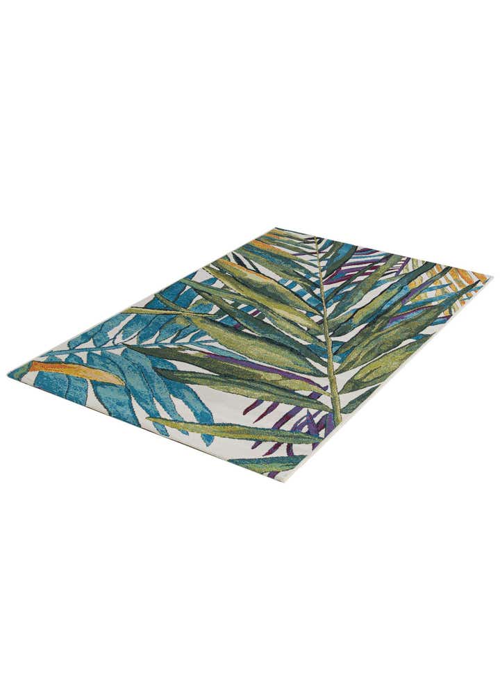 3' 3 x 5' 3 Easy-Clean Botanical Indoor / Outdoor Rug