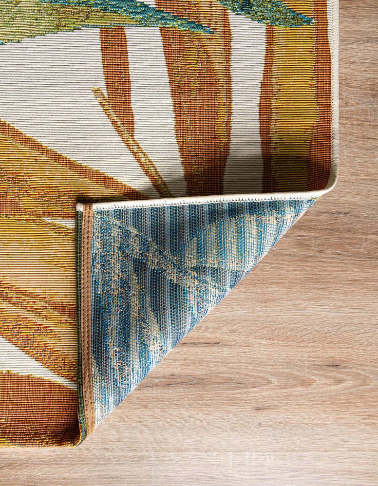 Detail image of 7' 10 x 11' Easy-Clean Botanical Indoor / Outdoor Rug
