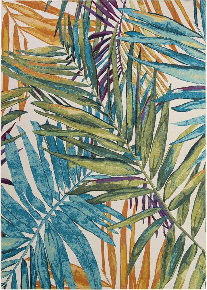 7' 10 x 11' Easy-Clean Botanical Indoor / Outdoor Rug