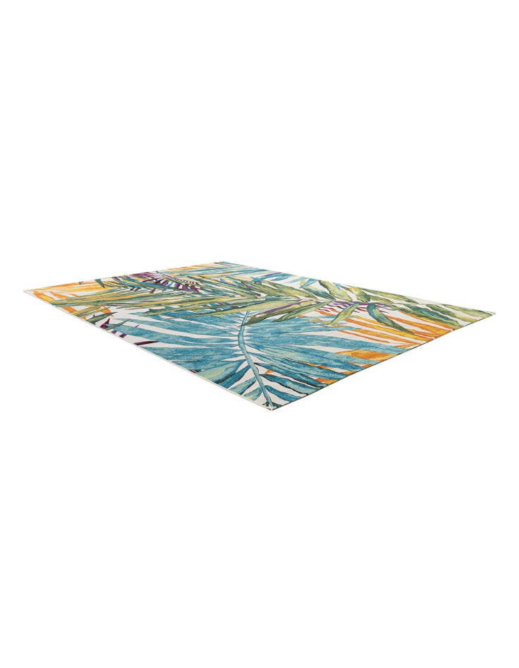 Detail image of 7' 10 x 11'  Washable Botanical Indoor / Outdoor Rug