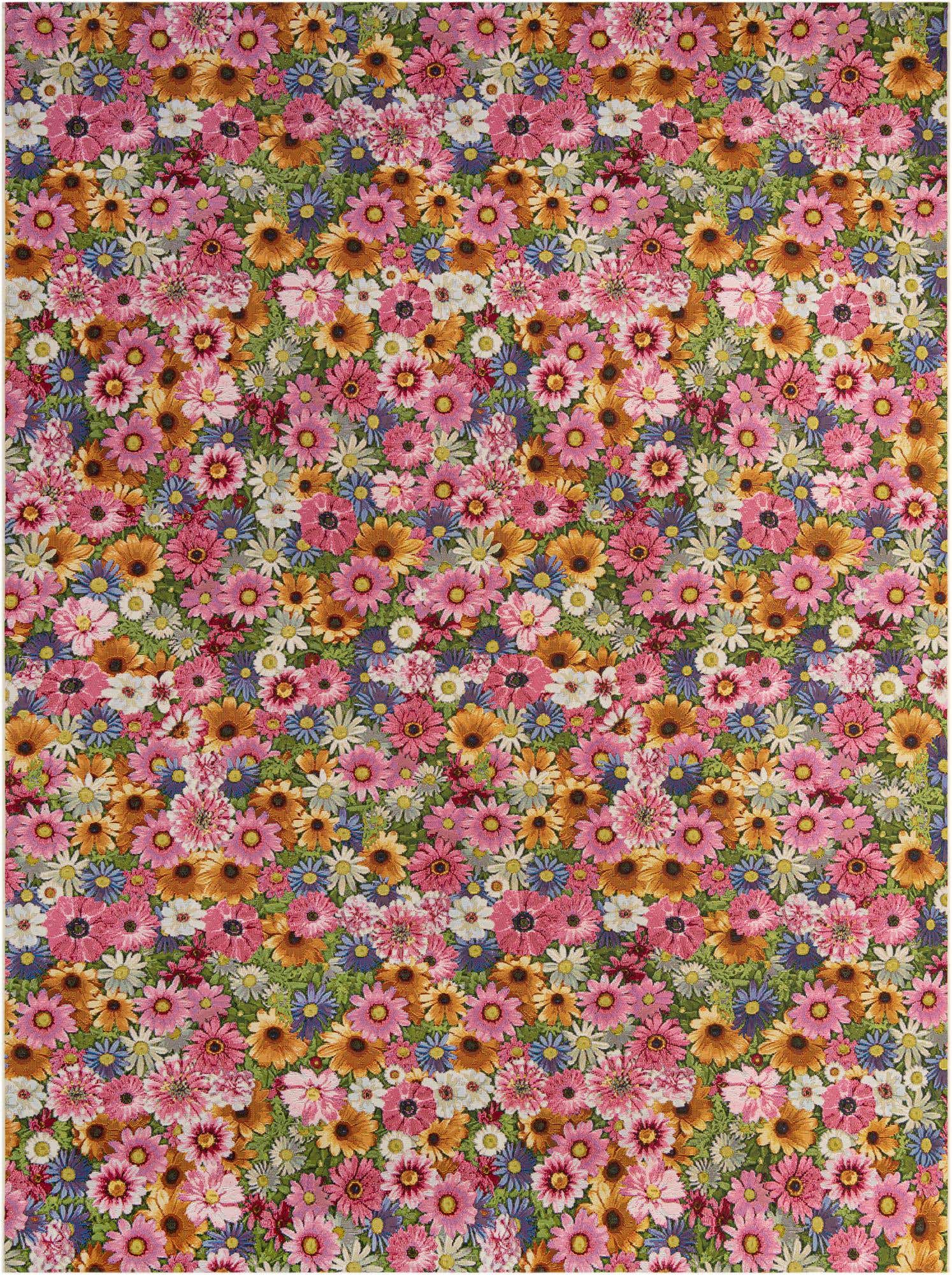 10' x 13' Easy-Clean Botanical Indoor / Outdoor Rug