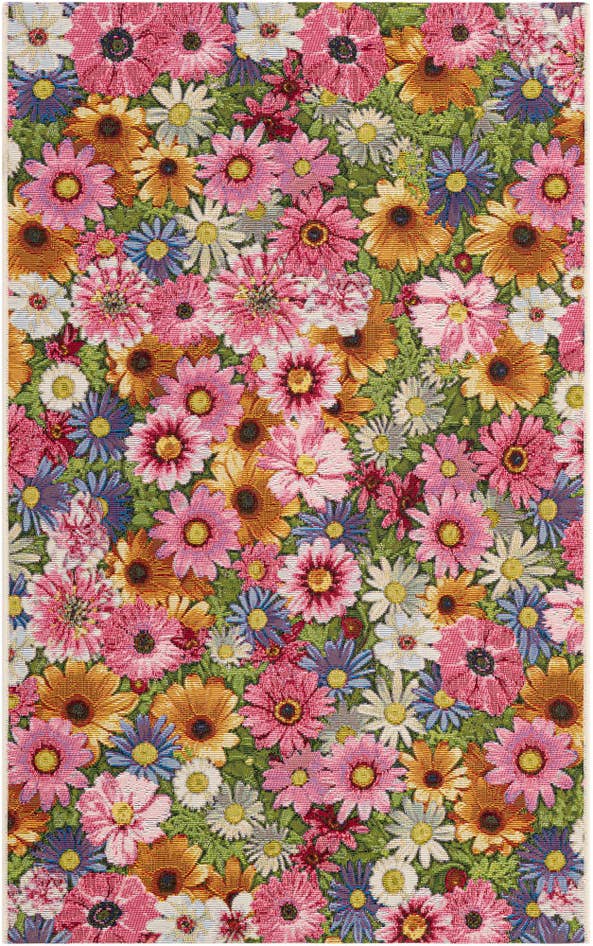 Detail image of 3' 3 x 5' 3 Easy-Clean Botanical Indoor / Outdoor Rug