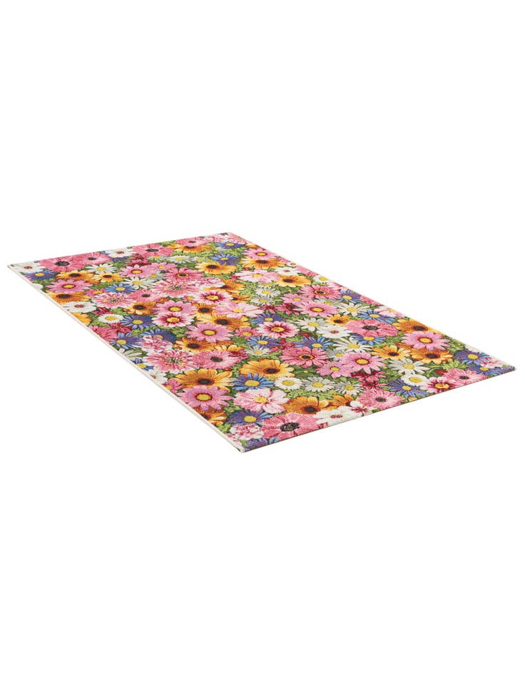 Detail image of 3' 3 x 5' 3  Washable Botanical Indoor / Outdoor Rug