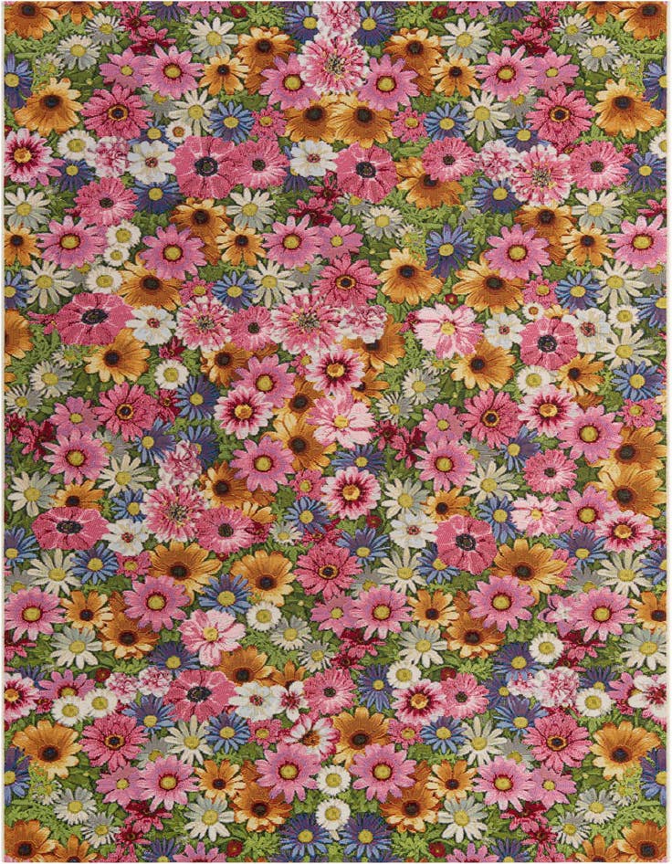 Detail image of 6' x 9' Easy-Clean Botanical Indoor / Outdoor Rug