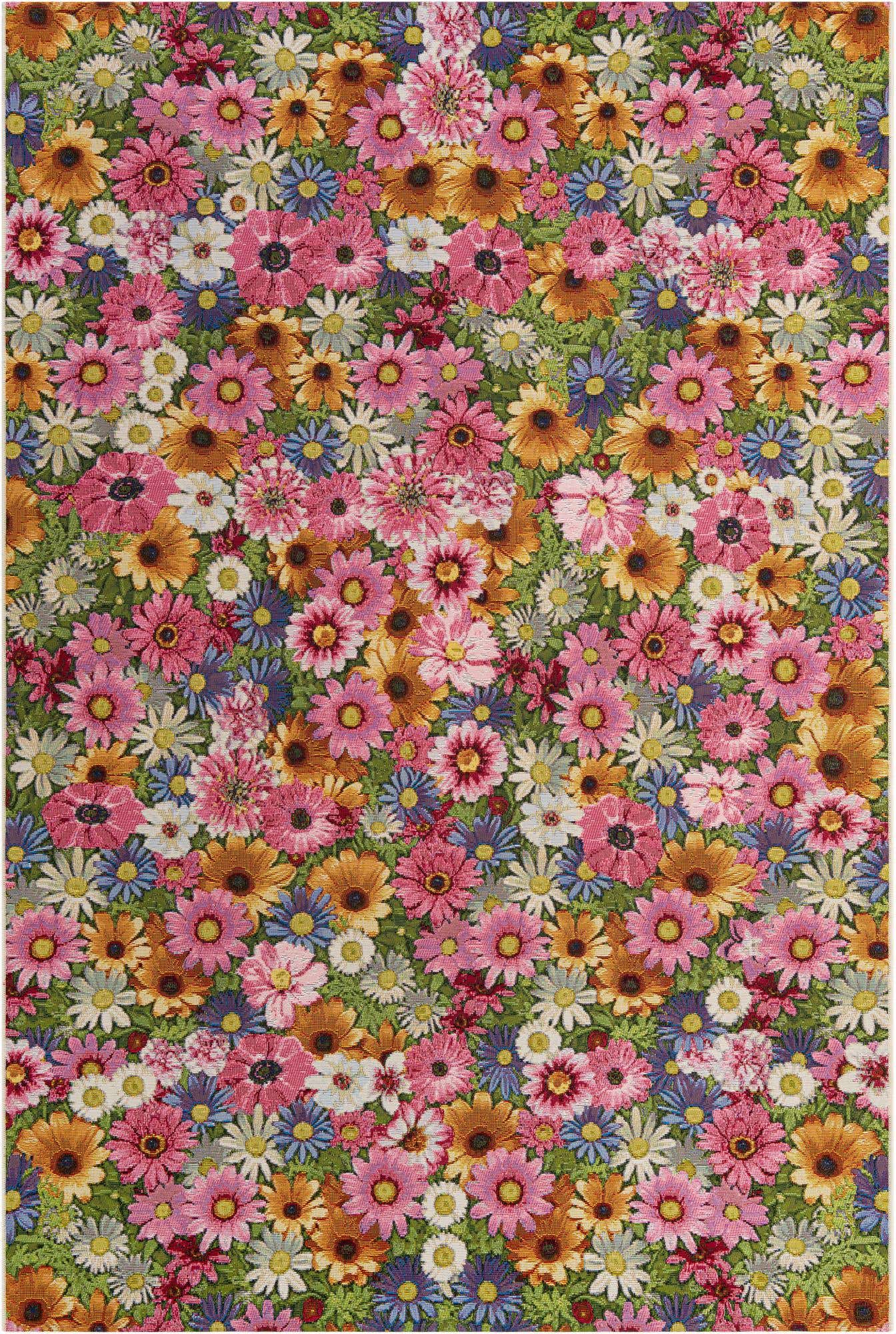 6' x 9' Easy-Clean Botanical Indoor / Outdoor Rug