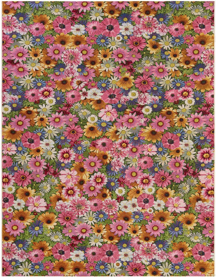 Detail image of 7' x 10' Easy-Clean Botanical Indoor / Outdoor Rug