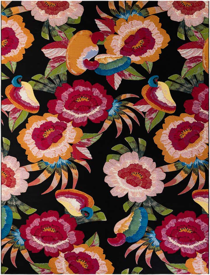 10' x 13' Easy-Clean Botanical Indoor / Outdoor Rug